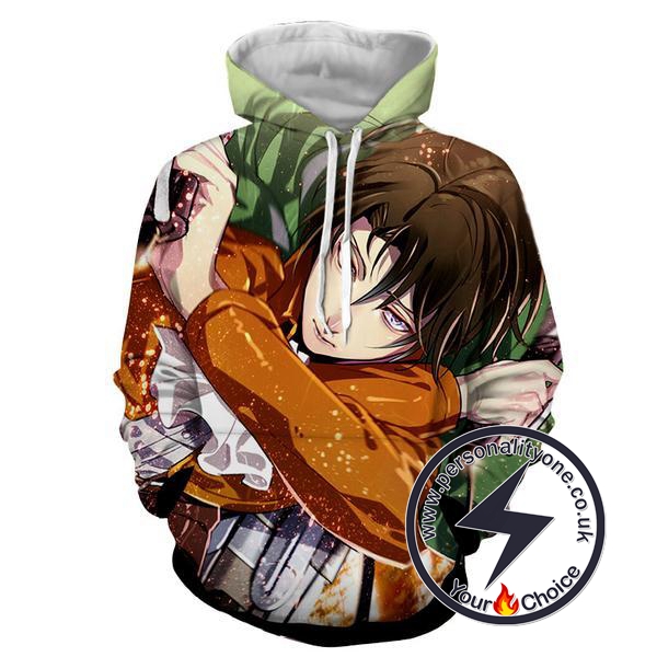 Attack On Titan -Levi Ackerman 3D - Attack On Titan Hoodies